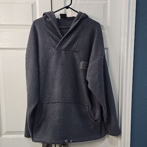 XTC Unisex Oversized Slouchy Streetwear Gap Pocket Hooded Pullover Large